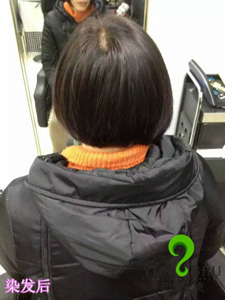 海娜粉染发后